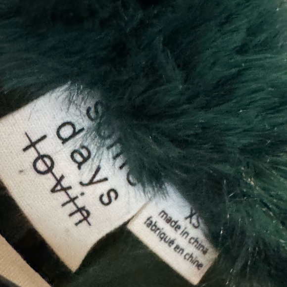 Somedays Lovin Forest Teal Green Faux Fur Jacket Coat - Picture 4 of 6